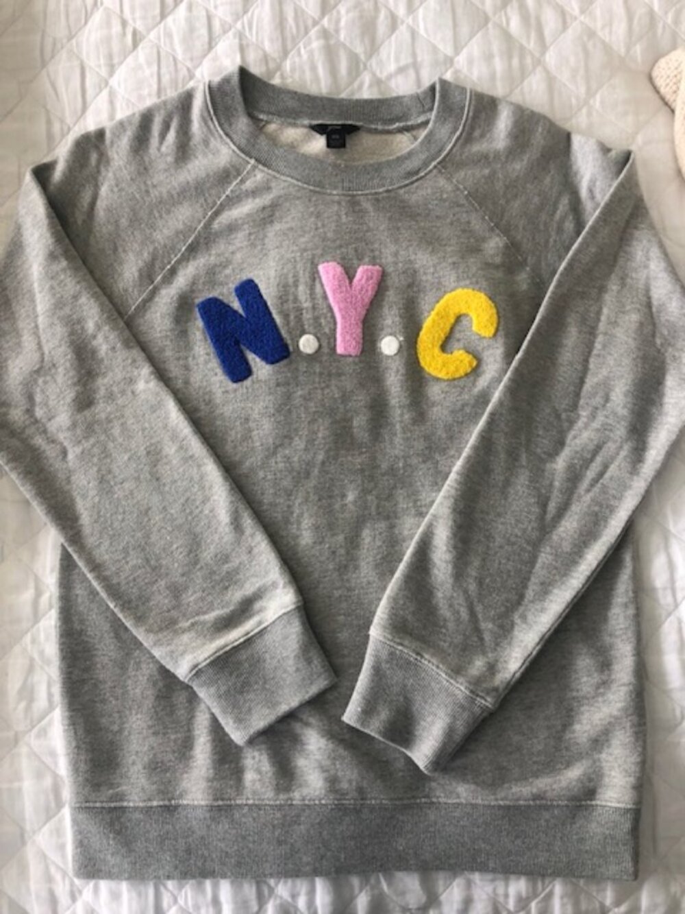 J Crew Women's NYC grey sweatshirt size XS